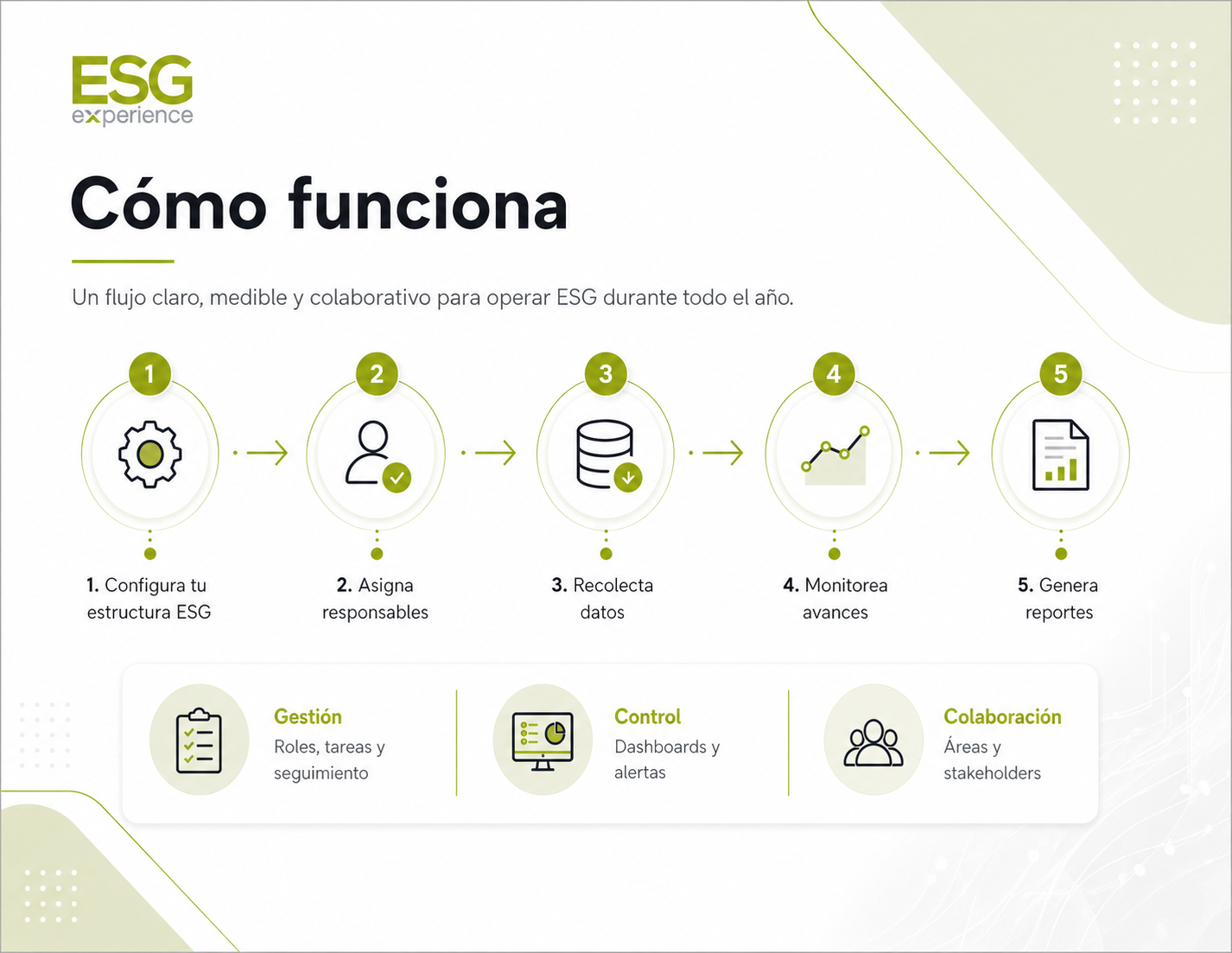 Flujo de operación ESG Experience